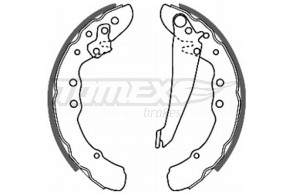 Sada brzdových čelistí TOMEX Brakes